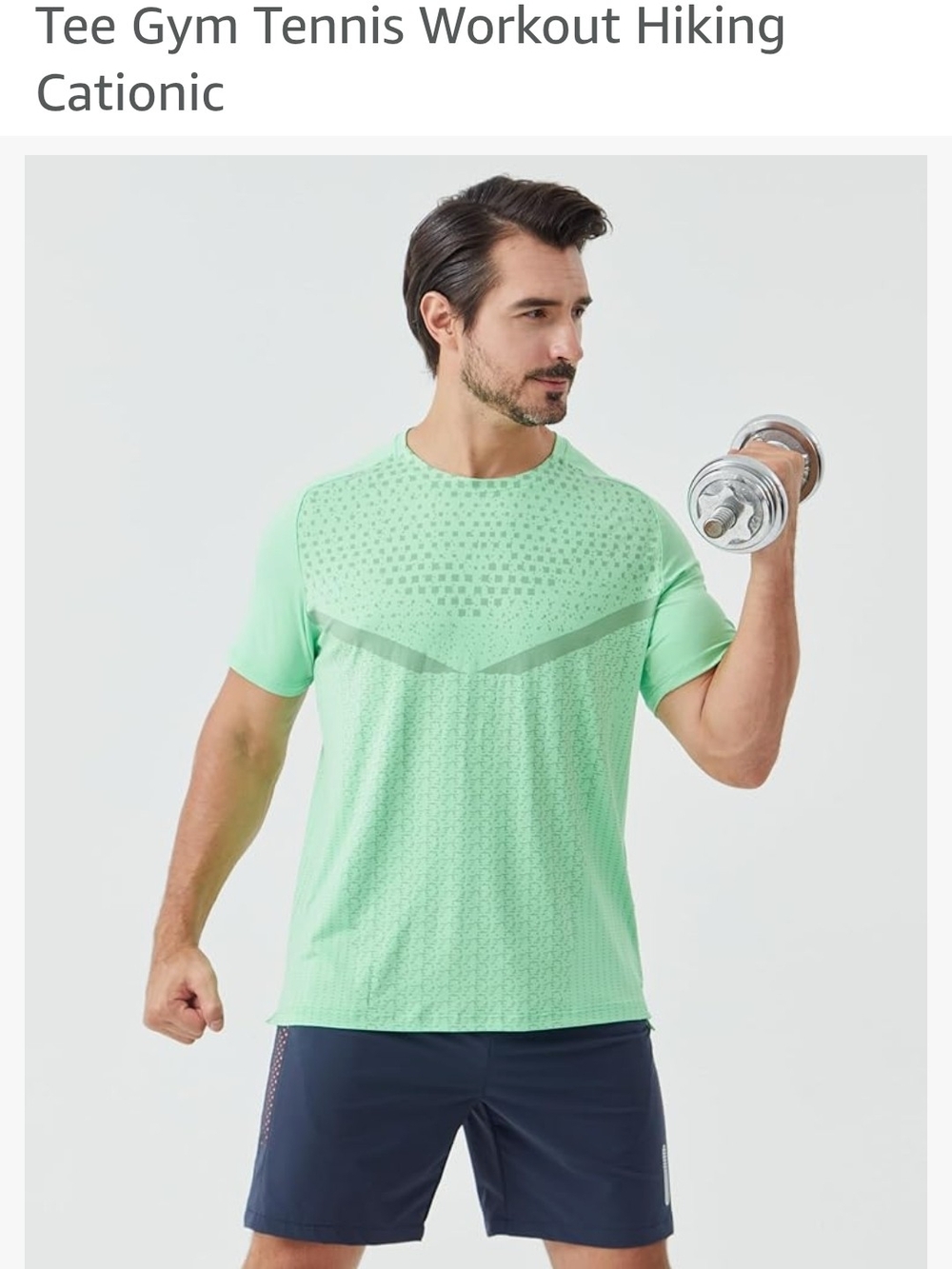Men's Mint Green Performance Workout Tee